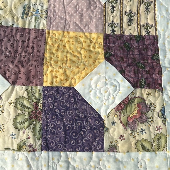 OOAK Handcrafted Quilt NWOT Handmade Cottagecore Grandma Romantic Shabby Chic - Picture 7 of 14